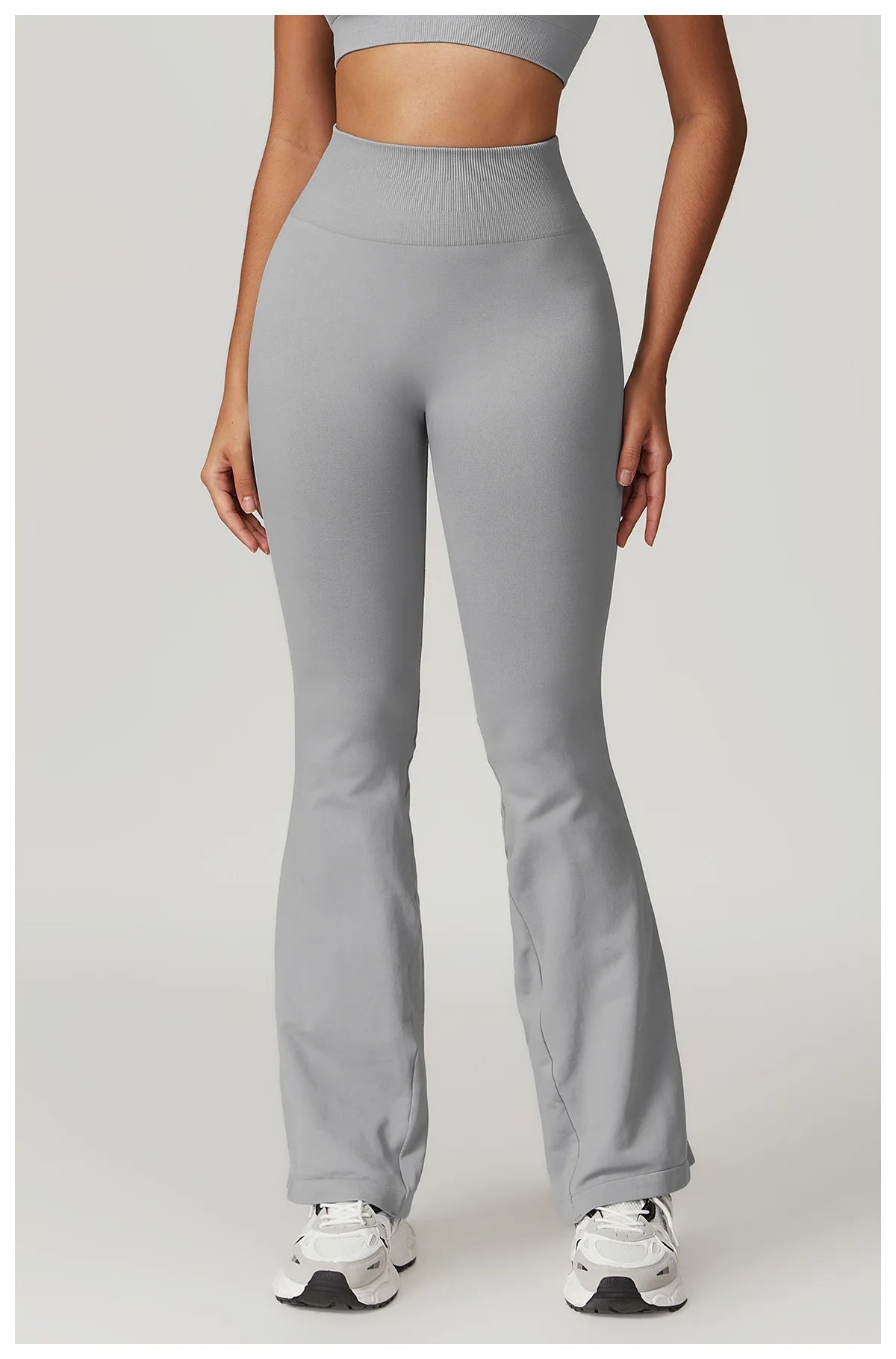 ANNIEGO Seamless Flare Yoga Pants – High Waist, Hip Lift, Tummy Control