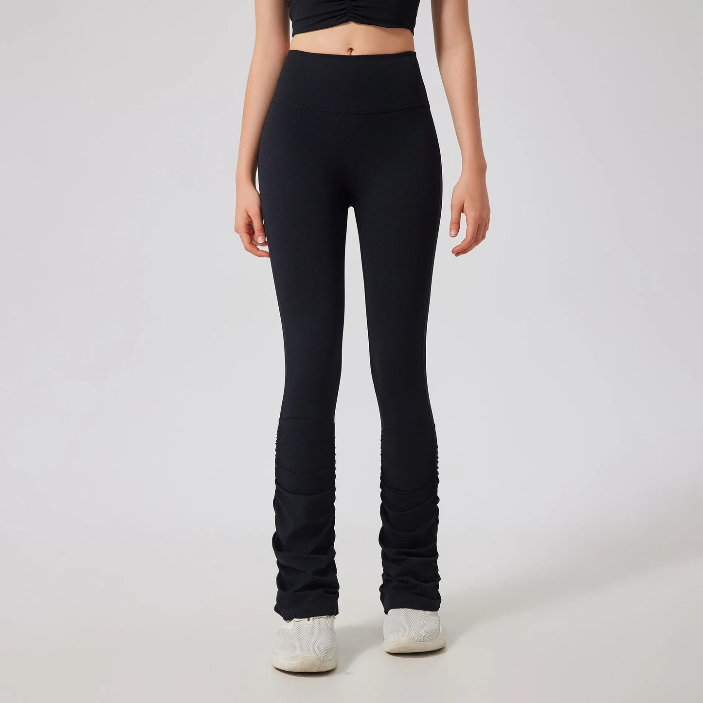 ANNIEGO High Waist Yoga Leggings – Nude Fit, Stacked Style, Quick-Dry