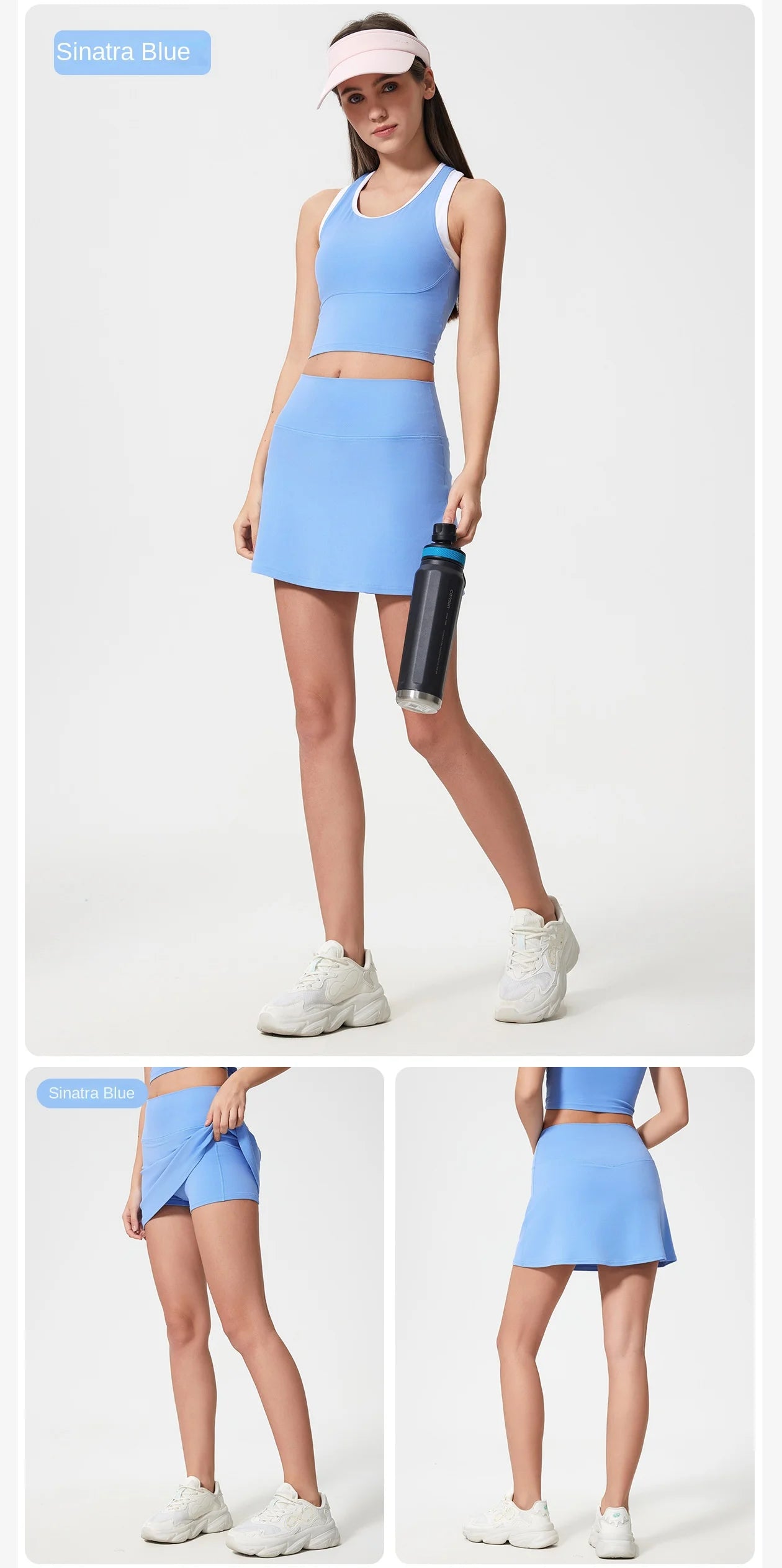 ANNIEGO Sports Skirt – Built-In Shorts, Lightweight, Tennis Style