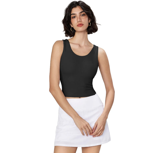 ANNIEGO Seamless Yoga Bra Tank – Beauty Back, Breathable Summer Fit