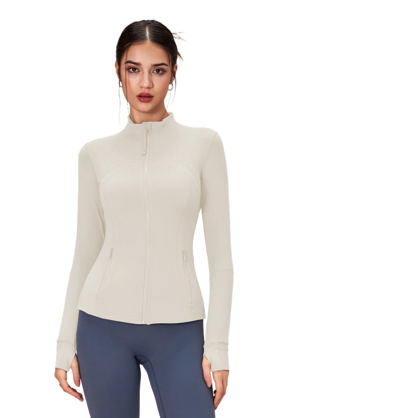 ANNIEGO Women’s Yoga Jacket – Slim Fit, Long Sleeve, Outdoor Sportswear