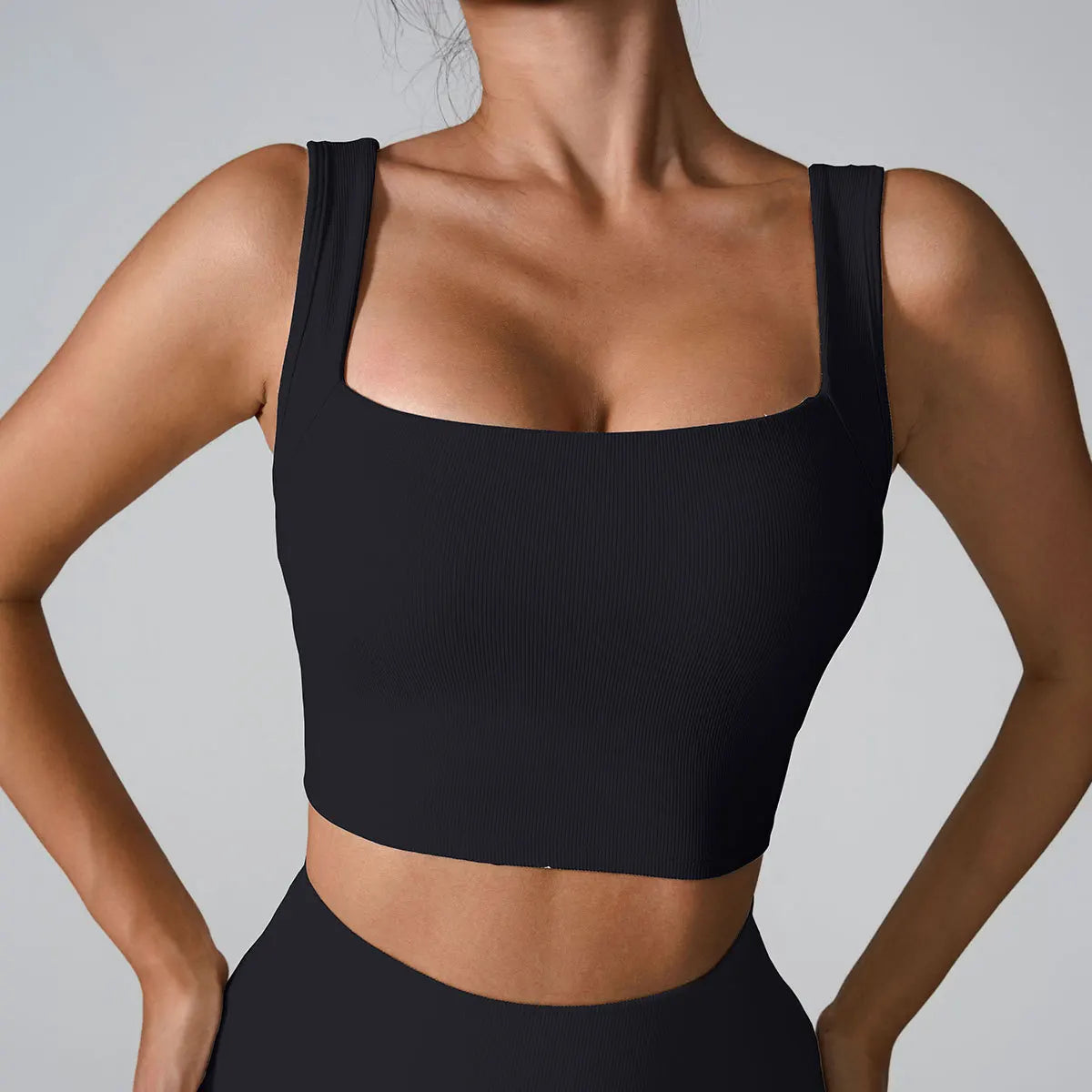 ANNIEGO Women’s Yoga Tank Top – Shockproof, Fixed Cup, Quick-Dry