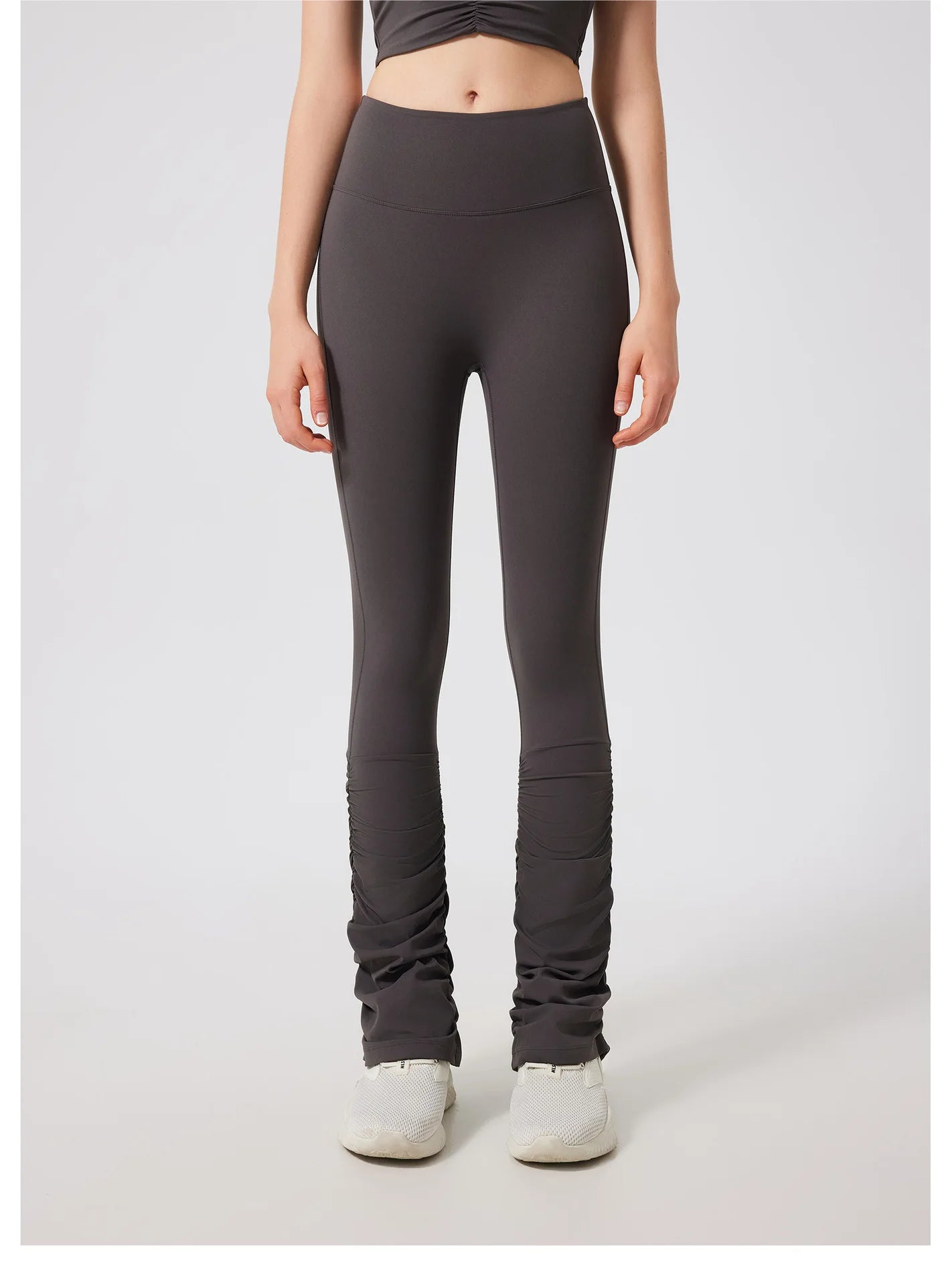 ANNIEGO High Waist Yoga Leggings – Nude Fit, Stacked Style, Quick-Dry