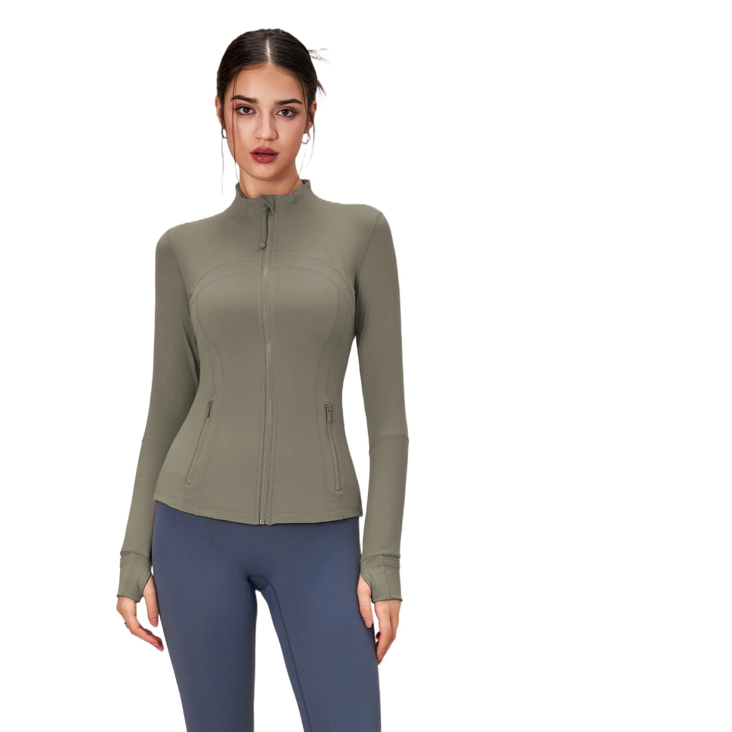 ANNIEGO Women’s Yoga Jacket – Slim Fit, Long Sleeve, Outdoor Sportswear