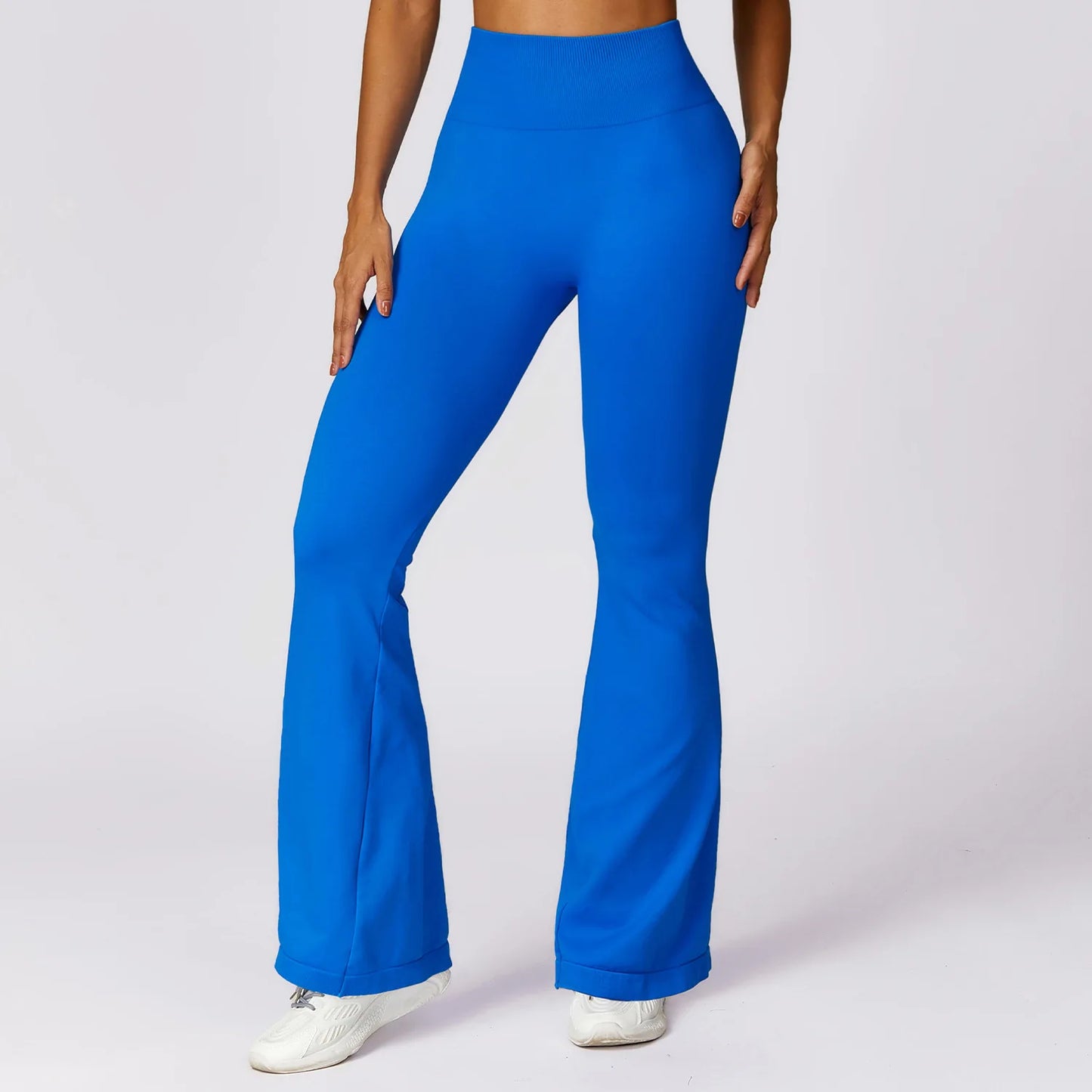 ANNIEGO Seamless Flare Yoga Pants – High Waist, Hip Lift, Tummy Control