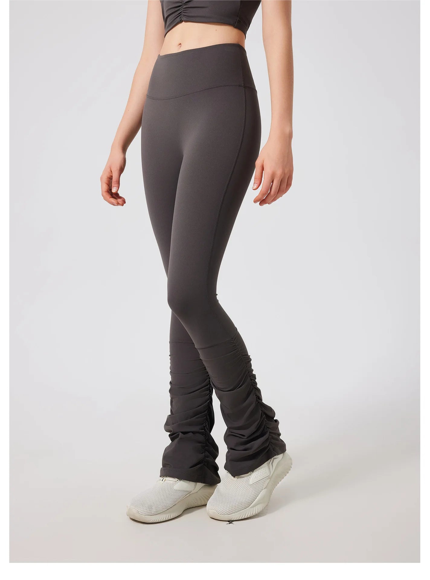 ANNIEGO High Waist Yoga Leggings – Nude Fit, Stacked Style, Quick-Dry