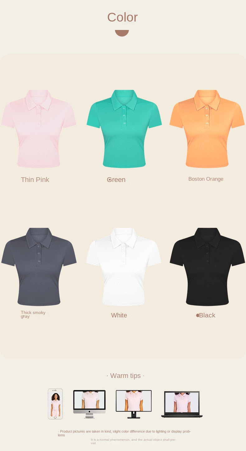ANNIEGO Performance Polo Shirt – Quick-Dry, Lightweight, Short Sleeve