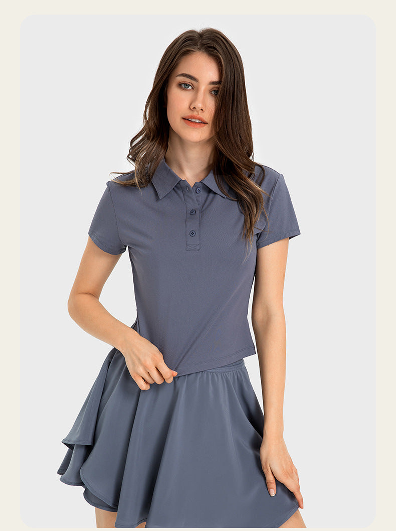 ANNIEGO Performance Polo Shirt – Quick-Dry, Lightweight, Short Sleeve