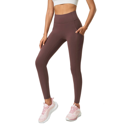 ANNIEGO High Waist Pocket Leggings – Slim Fit, Cropped
